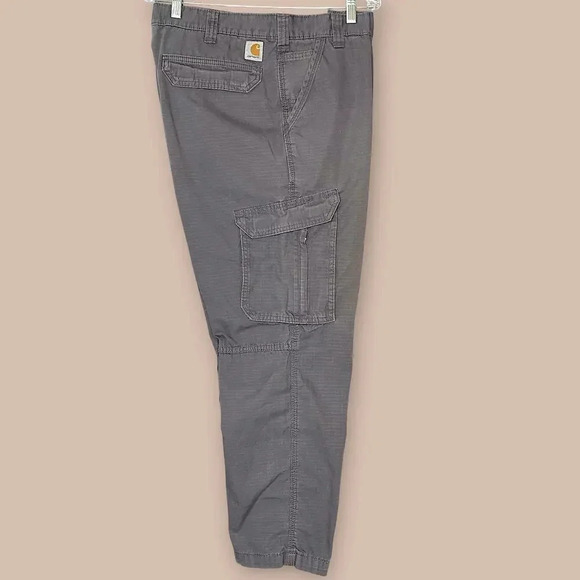Carhartt Force Relaxed Fit Ripstop Cargo Work Pants Size 42X30 Gray Straight Leg - Picture 3 of 16